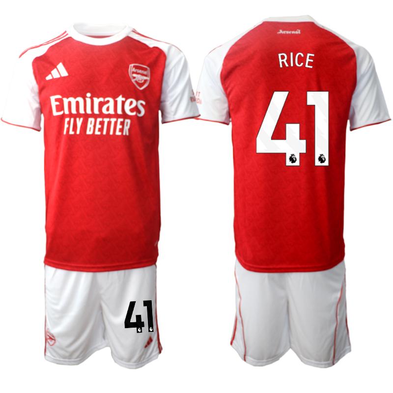 Men 2025-2026 Club Arsenal home red #41 Soccer Jersey 01